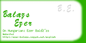 balazs ezer business card